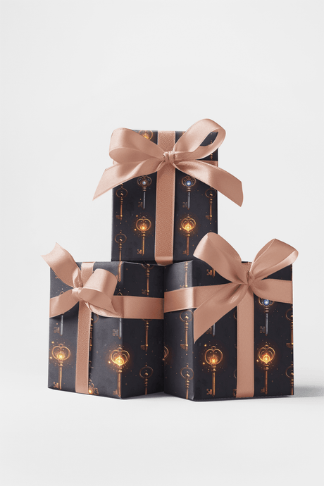 Arcane Key Questline Glossy Wrapping Paper - London Penny Gift Wrap