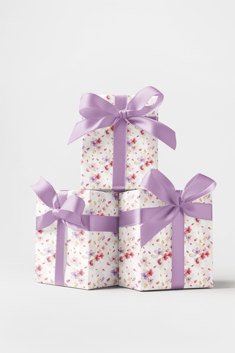 Floating Florals & Petals - London Penny Gift Wrap