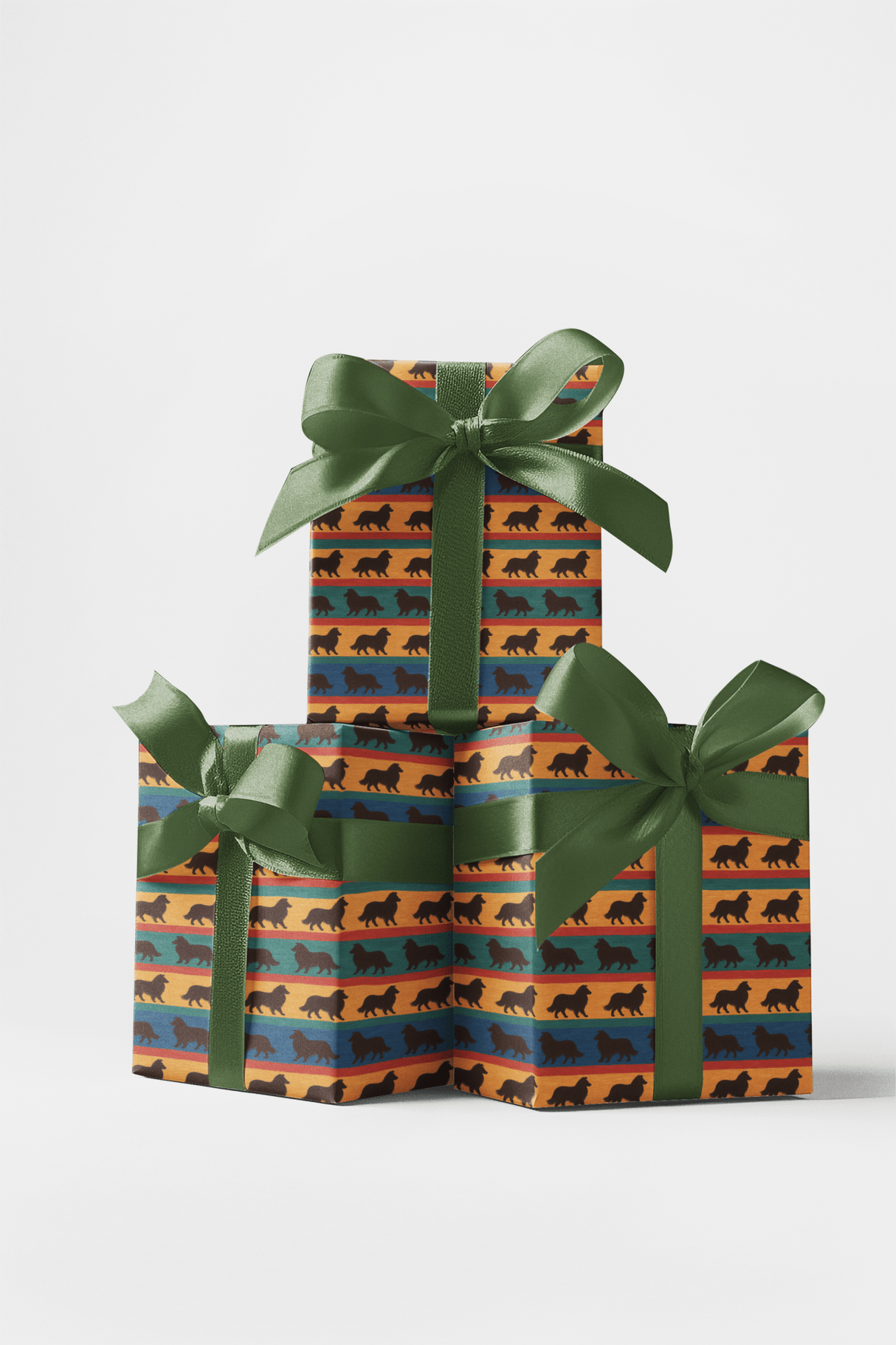 Sheltie Stripes - London Penny Gift Wrap