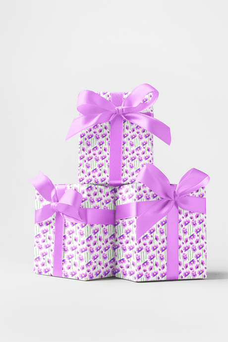 Summer Flowers White - London Penny Gift Wrap