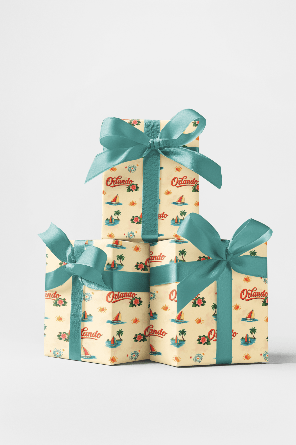 Orlando Theme Park Era Retro - London Penny Gift Wrap