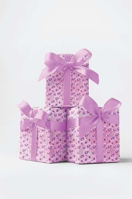 Summer Flowers Pink - London Penny Gift Wrap