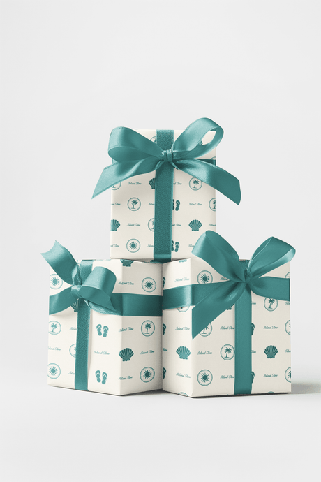 Travel Stamps Island Time - London Penny Gift Wrap