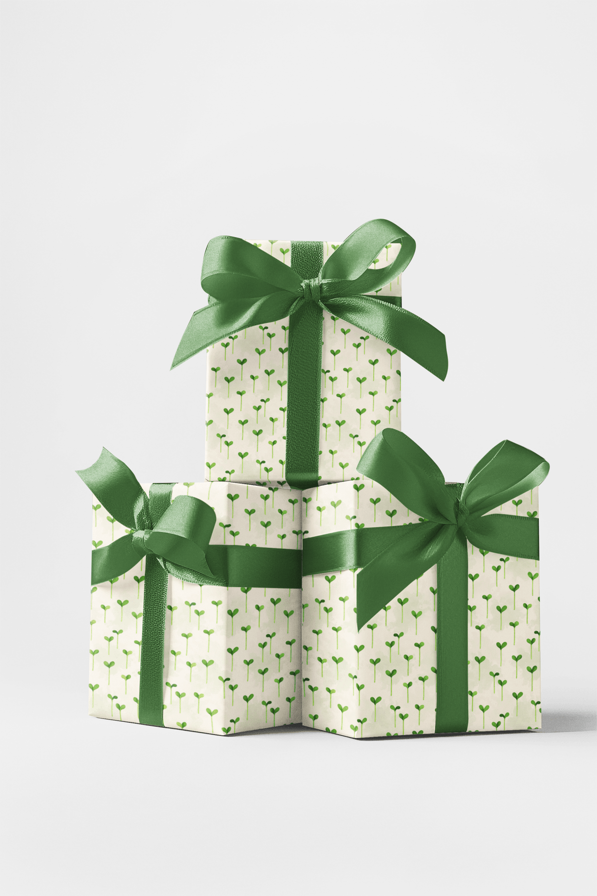 Sprouting Seeds Pattern - London Penny Gift Wrap