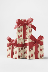 Love & Laughter with the Clauses - London Penny Gift Wrap