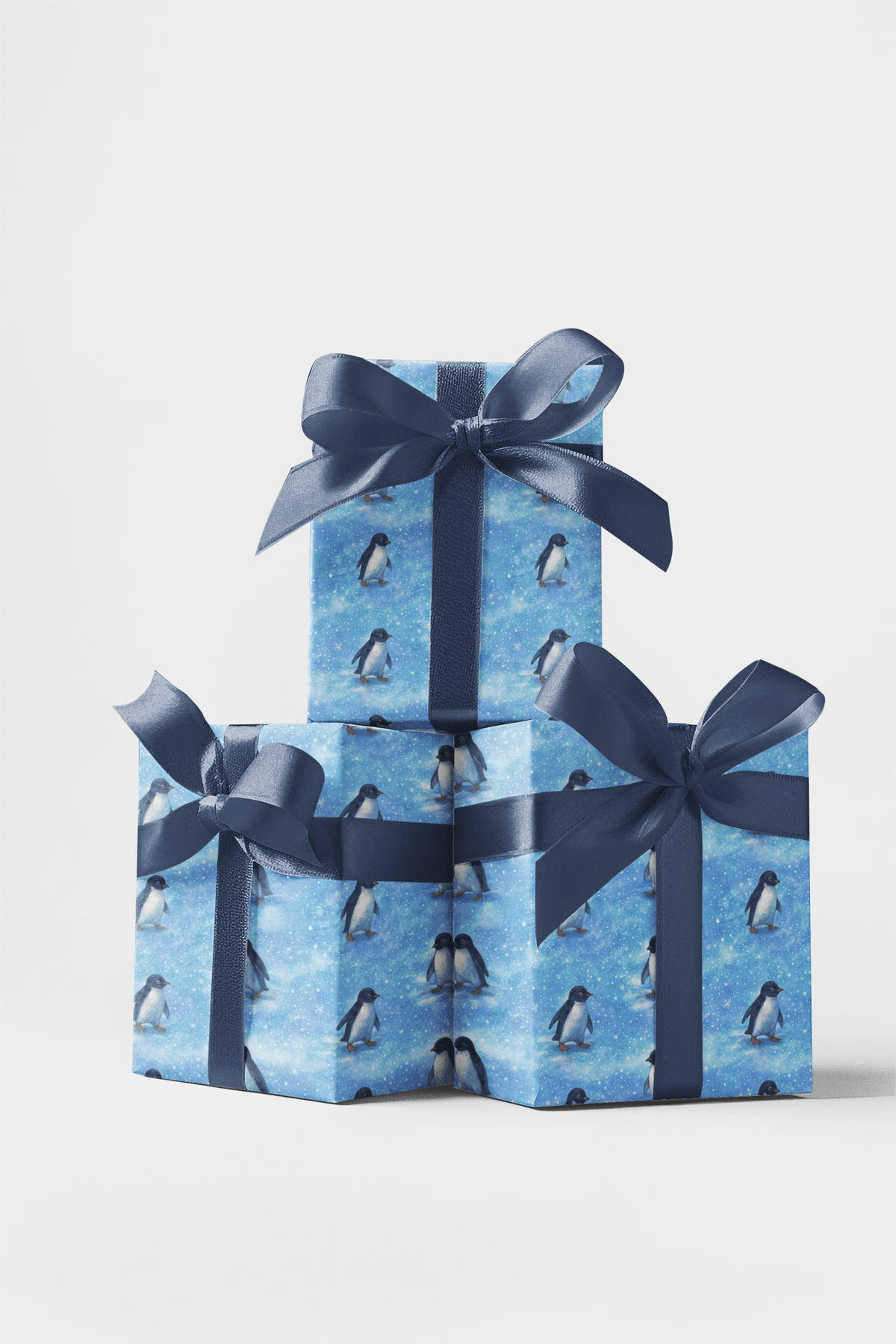 Penguins in the Snow - London Penny Gift Wrap