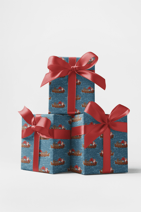 Santa’s Ocean Adventure - London Penny Gift Wrap