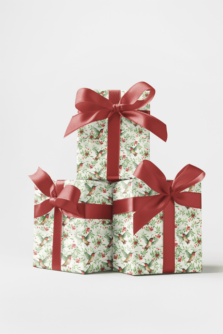 Holiday Hummingbirds - London Penny Gift Wrap