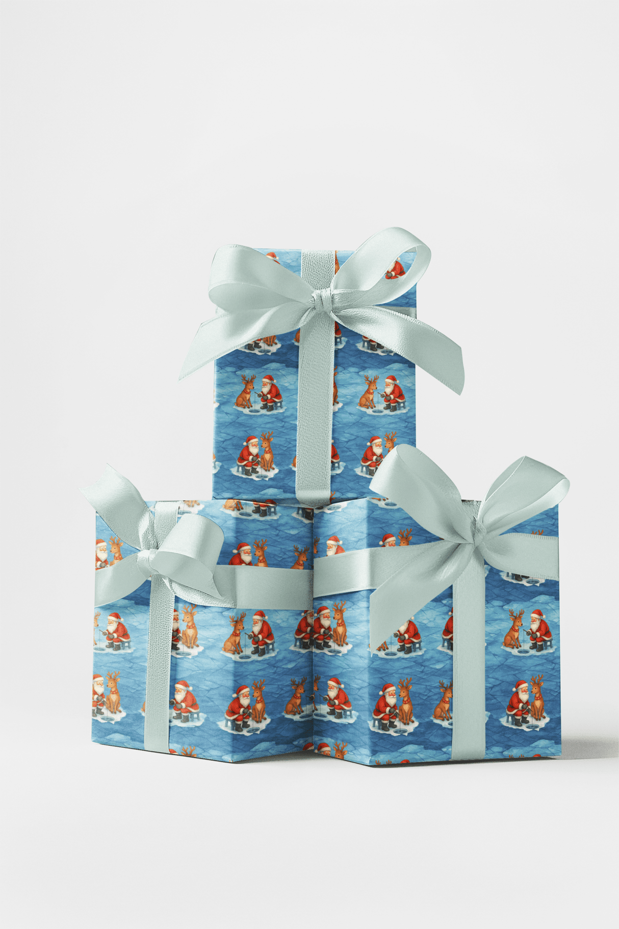 Cool Catch with Claus - London Penny Gift Wrap
