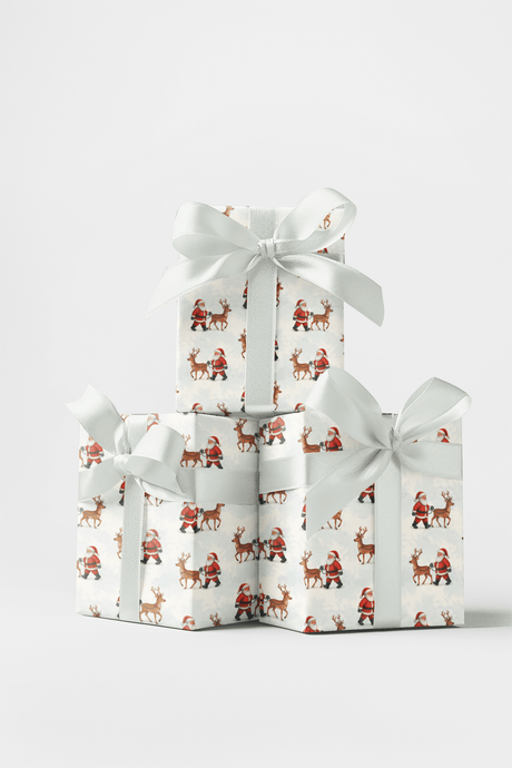 Santa’s Reindeer Walkies - London Penny Gift Wrap