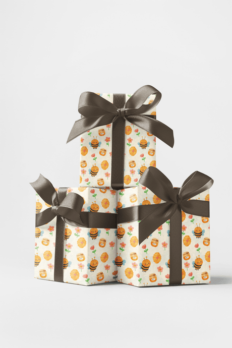 Happy Honeybees - London Penny Gift Wrap