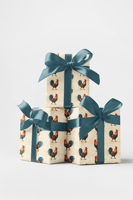 The Proud Rooster - London Penny Gift Wrap