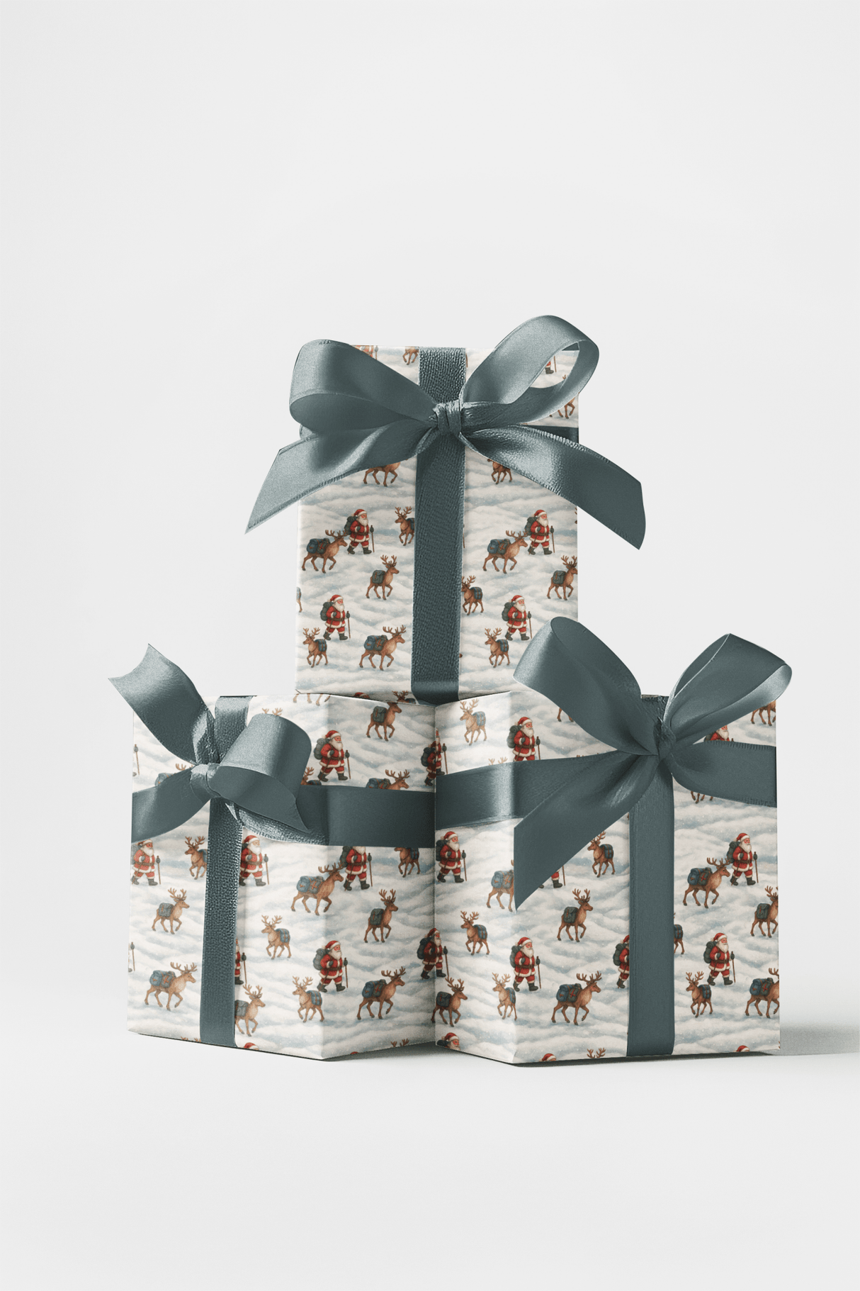 The Hiking Claus - London Penny Gift Wrap