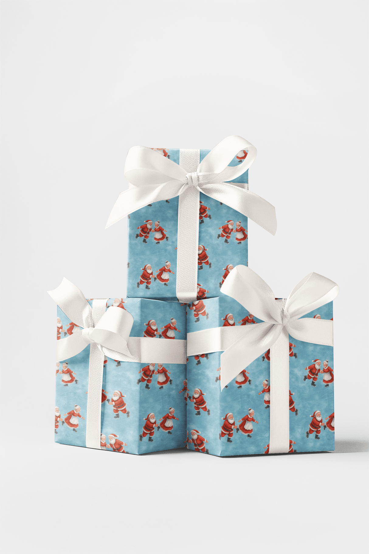 Skating St. Nick - London Penny Gift Wrap