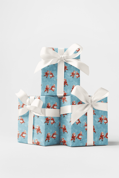 Skating St. Nick - London Penny Gift Wrap