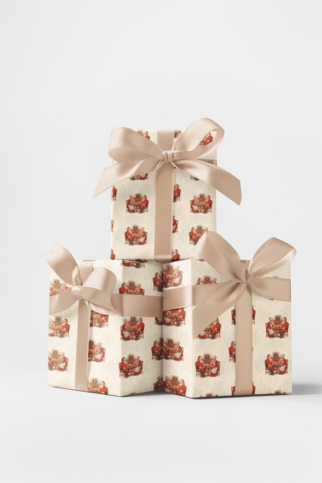 The Claus Chess Match - London Penny Gift Wrap