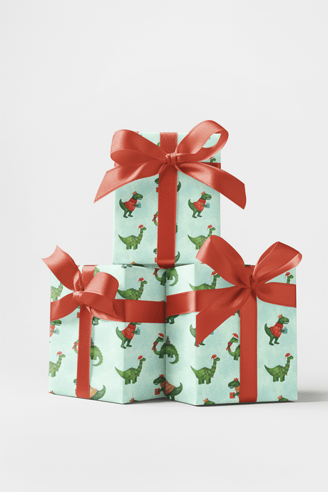 Prehistoric Cheer - London Penny Gift Wrap