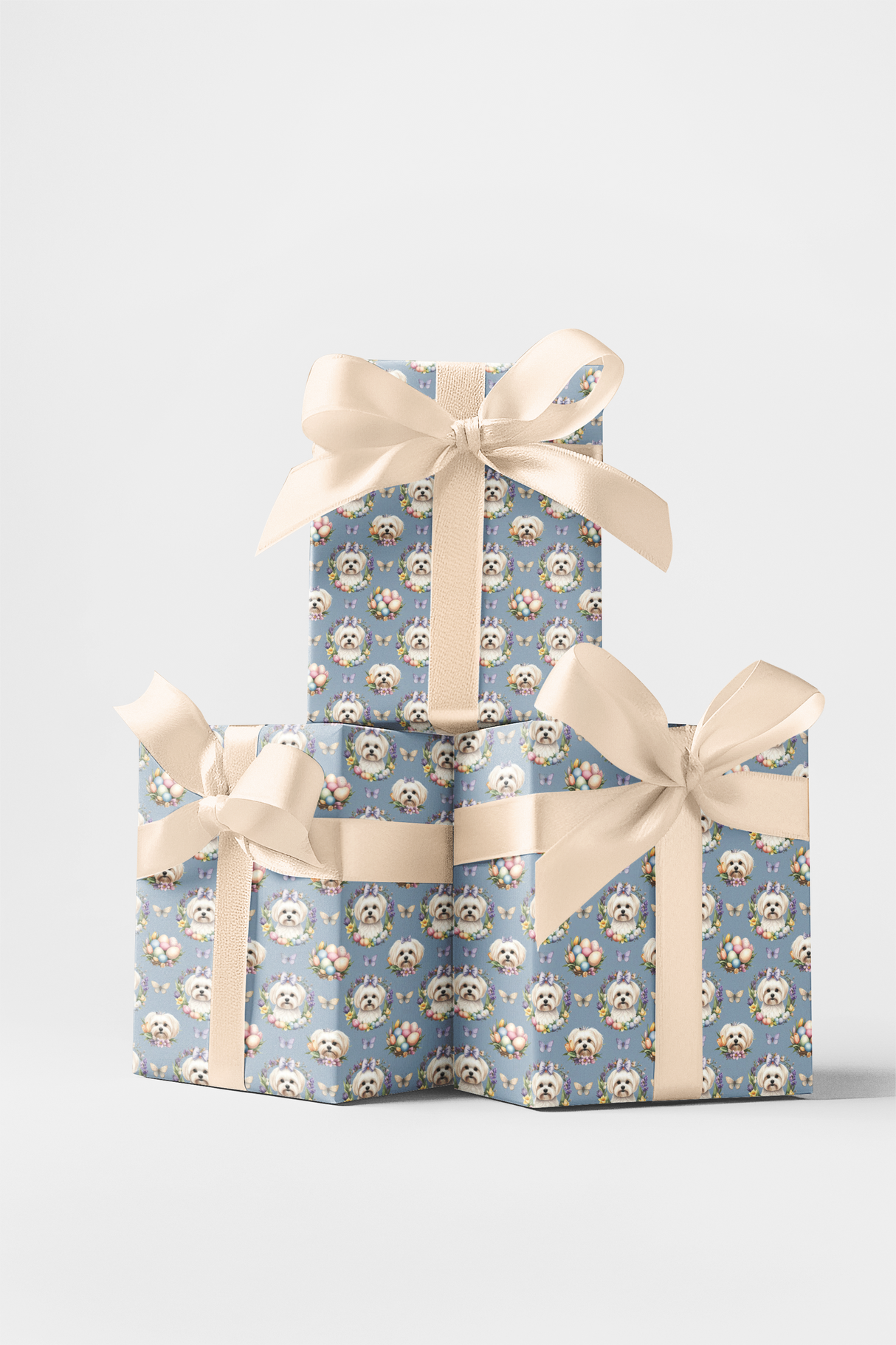 Pastel Easter Maltese Wrapping Paper