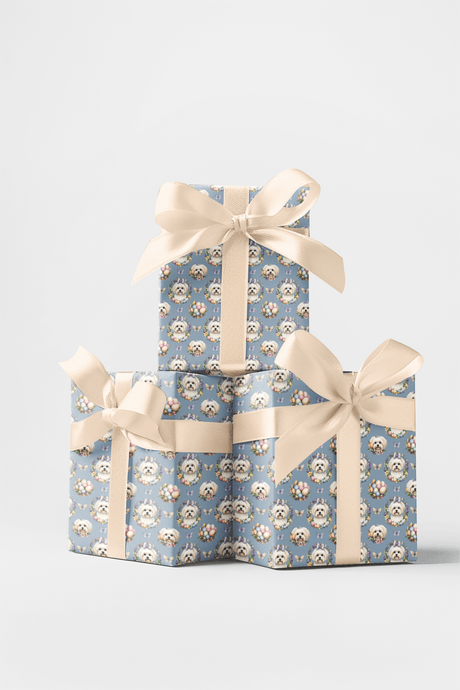 Pastel Easter Maltese Wrapping Paper - London Penny Gift Wrap