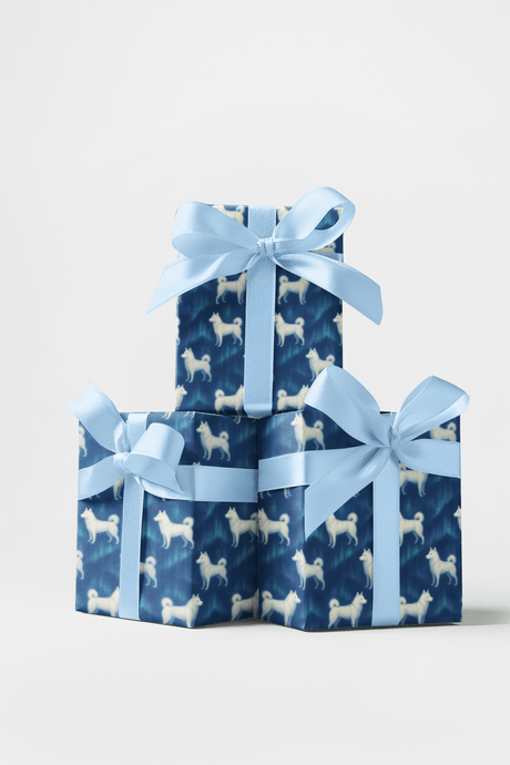 Husky Aurora - London Penny Gift Wrap