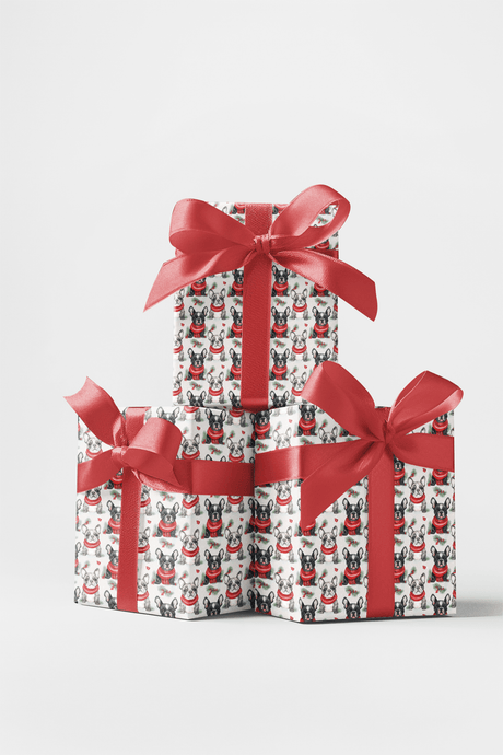 Frosty Frenchies - London Penny Gift Wrap