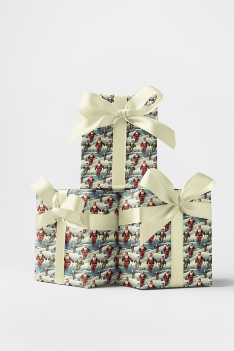 North Pole Downhill - London Penny Gift Wrap