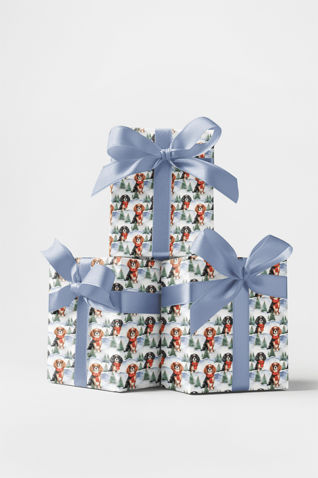 Cavalier King Christmas - London Penny Gift Wrap