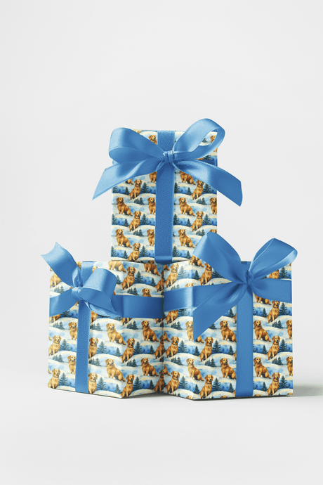 Golden in the Snow - London Penny Gift Wrap