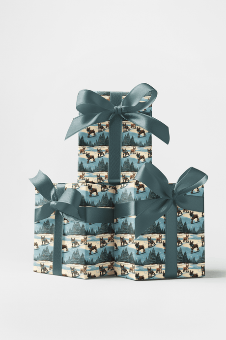 Frenchie Pirouettes - London Penny Gift Wrap