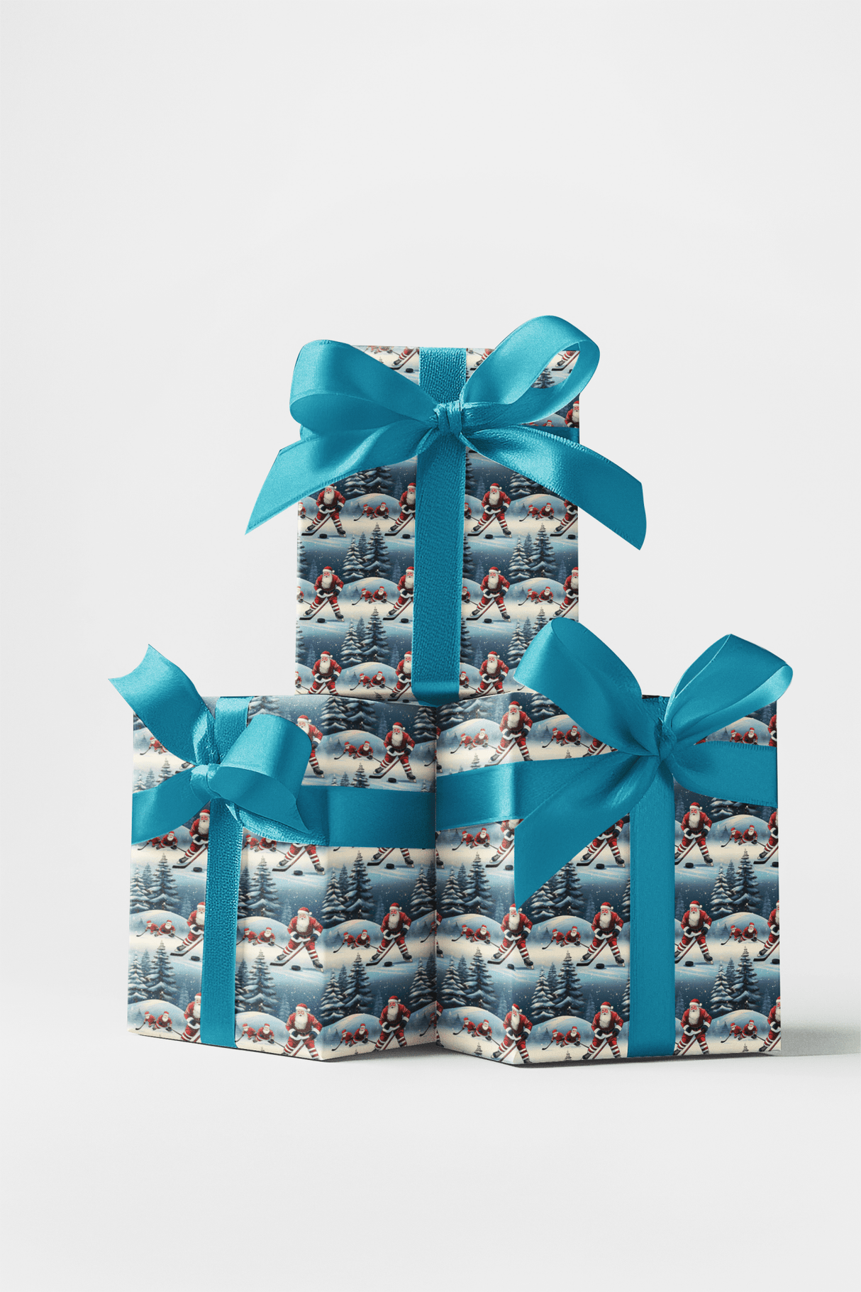 North Pole Faceoff - London Penny Gift Wrap