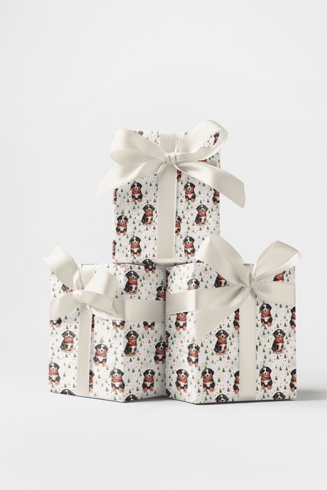 Bernese in the Snow - London Penny Gift Wrap