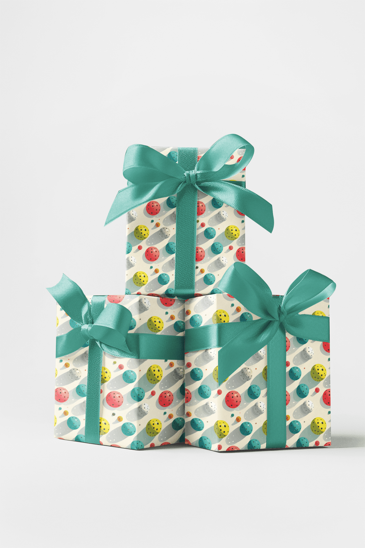 Pop Color Pickleball Toss Wrapping Paper - London Penny Gift Wrap