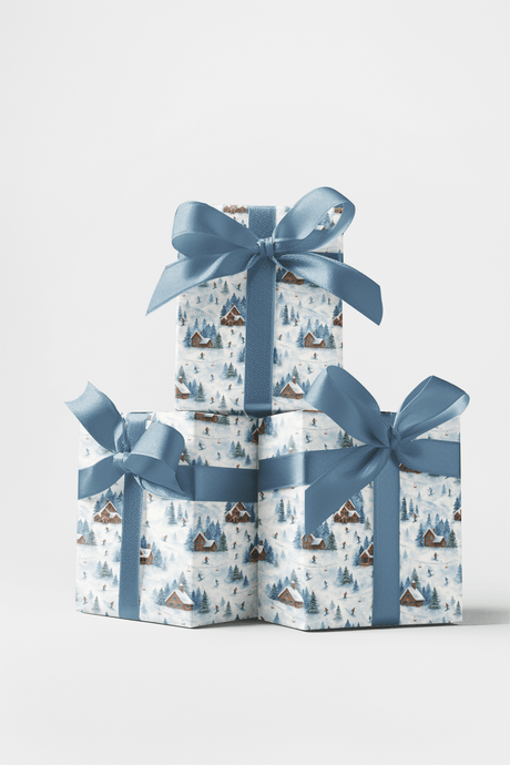 Snowfall Chalet - London Penny Gift Wrap