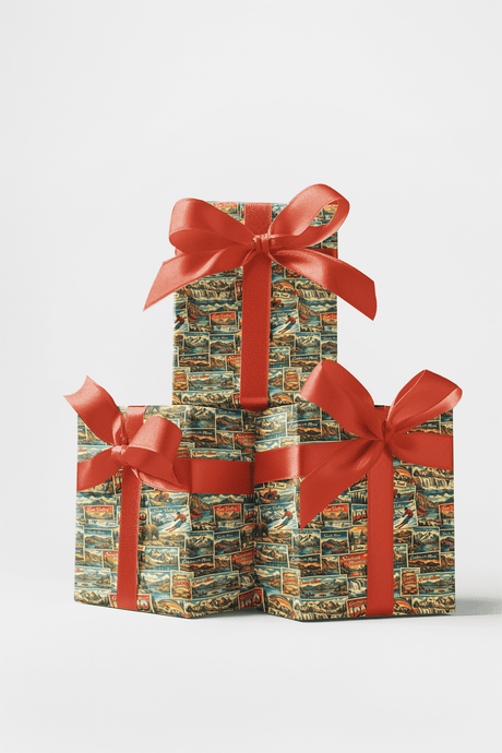 Idaho Postcard Memories - London Penny Gift Wrap