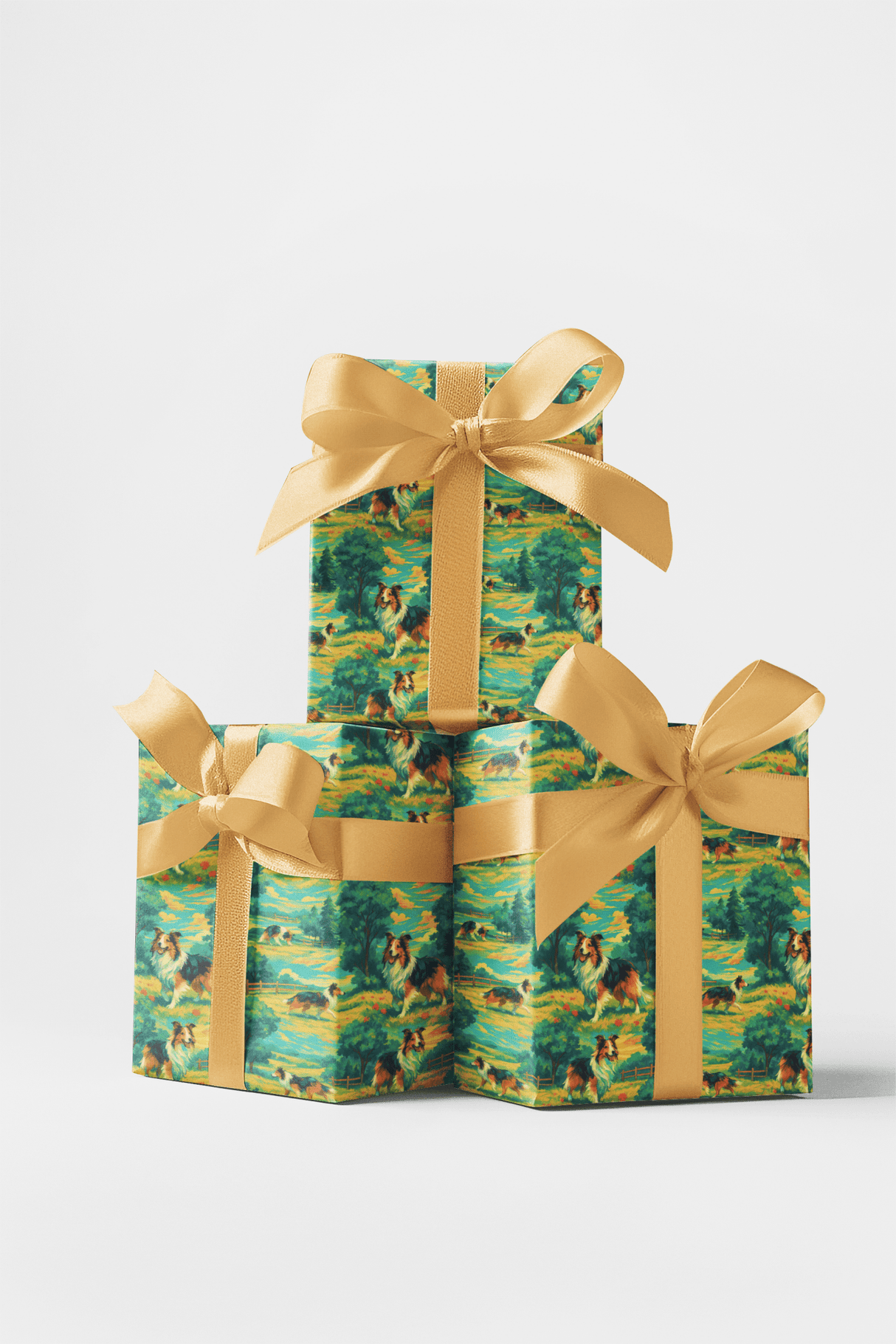 Collie Fields Toile - London Penny Gift Wrap