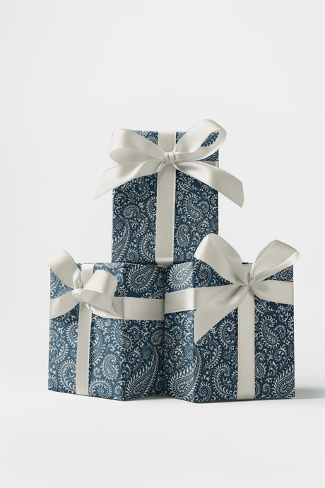 Indigo Arabesque - London Penny Gift Wrap