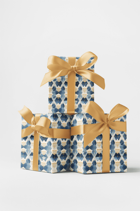 Menorah Dreams and Gilded Beams - London Penny Gift Wrap
