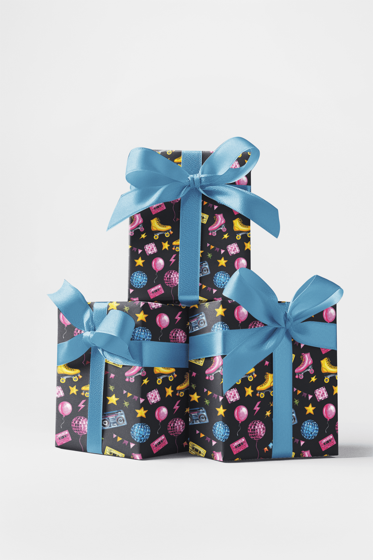Saturday Night Skate Wrapping Paper - London Penny Gift Wrap