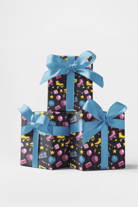 Saturday Night Skate Wrapping Paper - London Penny Gift Wrap