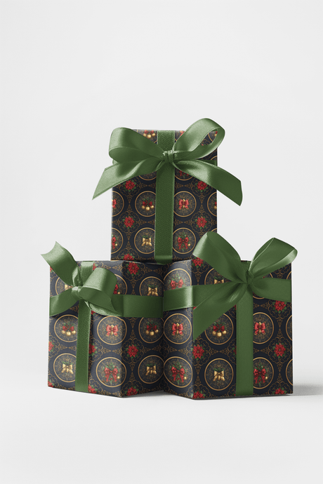 LIMITED TIME | Victorian Christmas Medallions Wrapping Paper - London Penny Gift Wrap