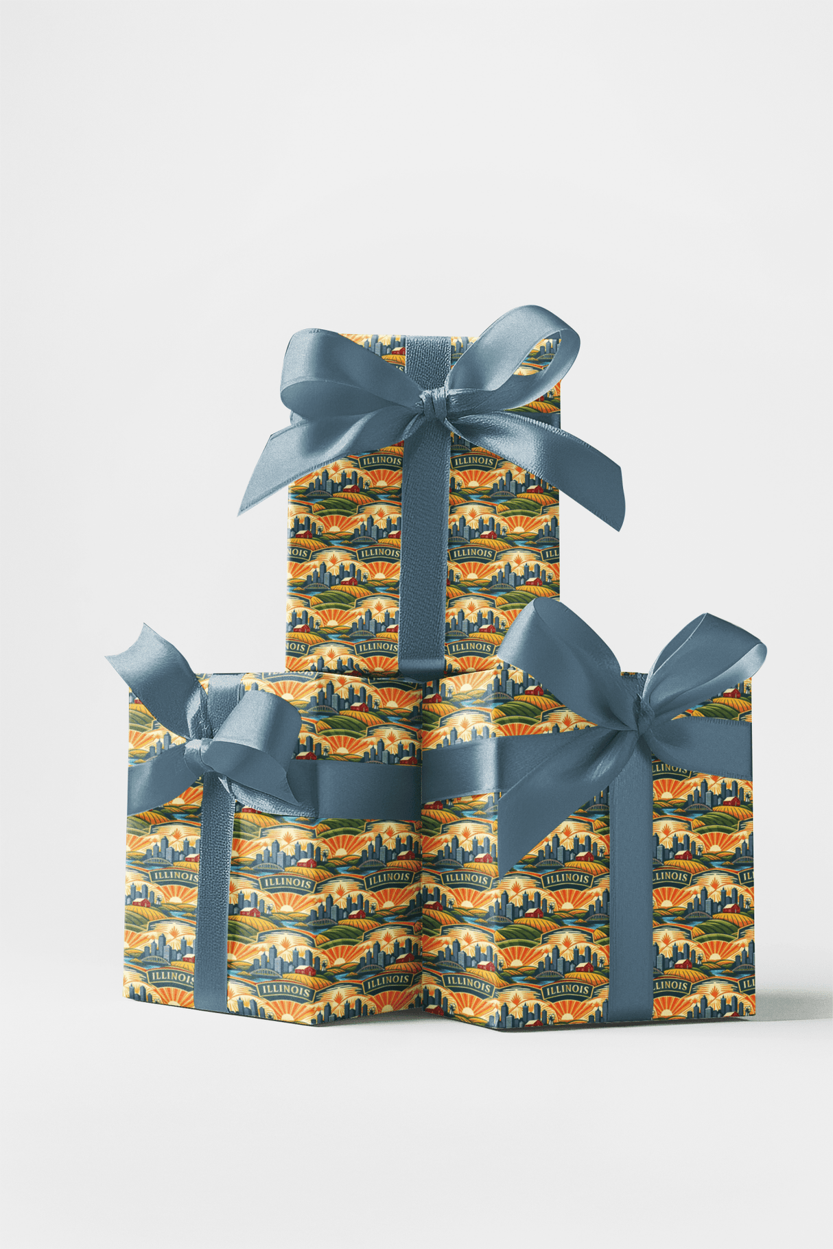 Illinois Prairie Modern - London Penny Gift Wrap