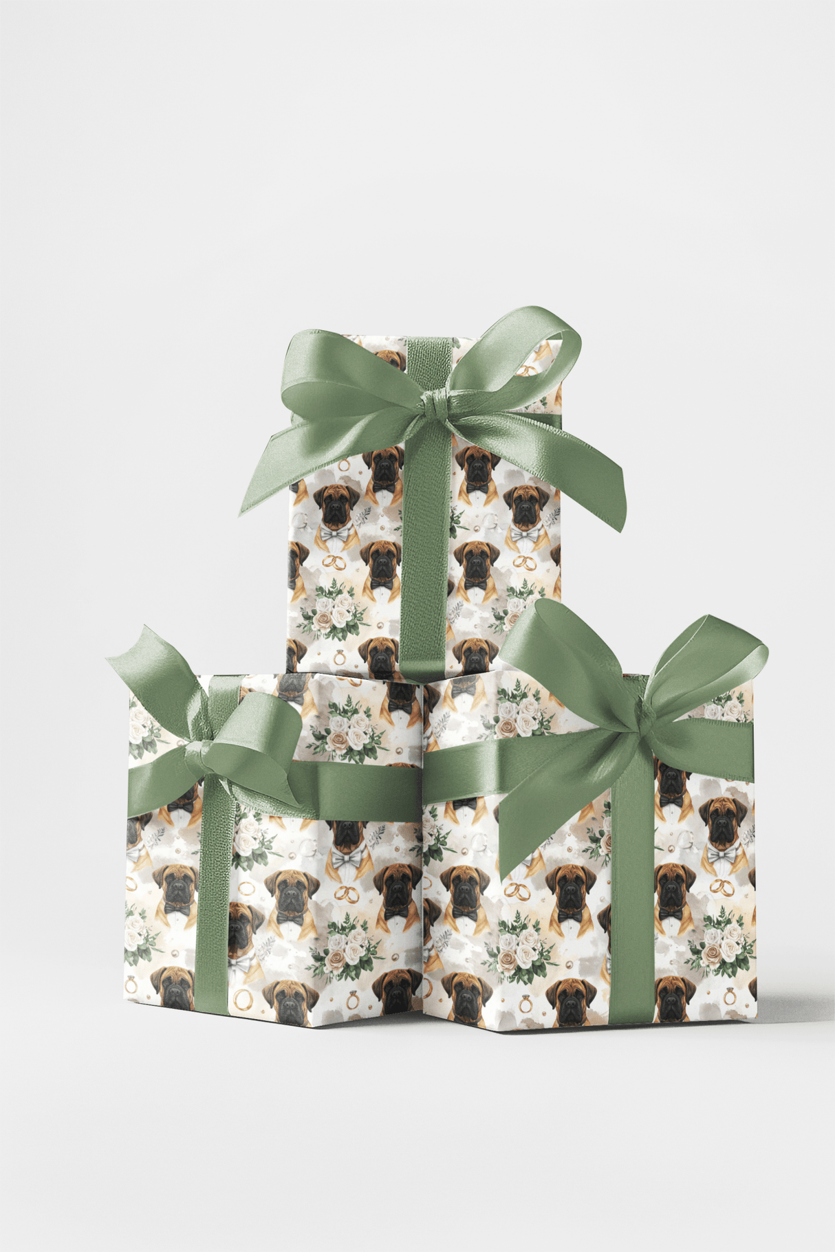 Wedding Elegance (English Mastiff) Wrapping Paper - London Penny Gift Wrap