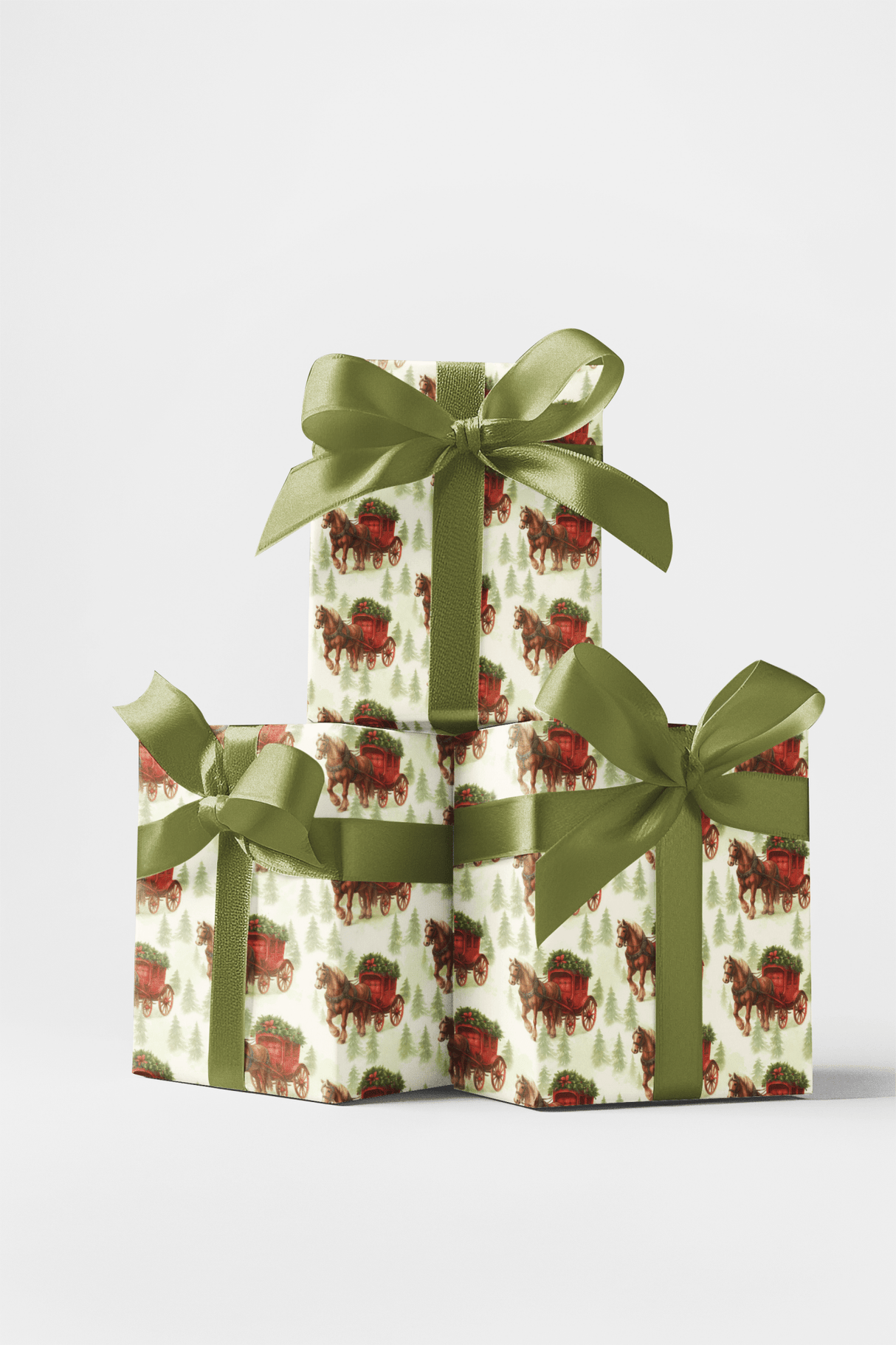 Holiday Carriage - London Penny Gift Wrap