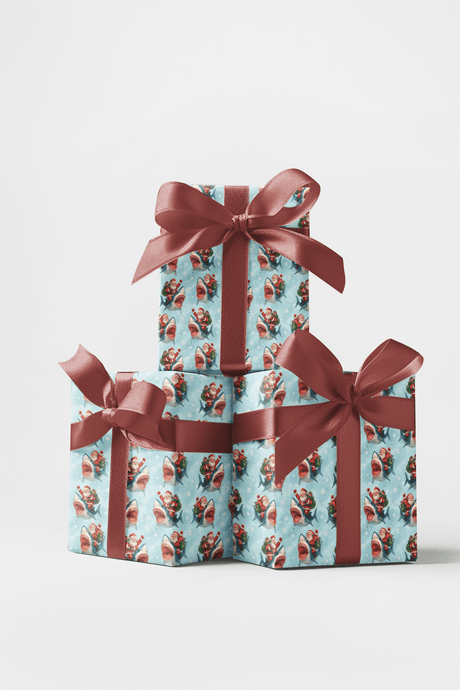 Sharky Christmas Splash - London Penny Gift Wrap