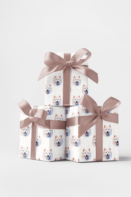 Samoyed Snowfall - London Penny Gift Wrap