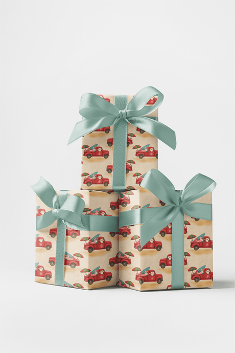 Sun, Surf & Santa - London Penny Gift Wrap