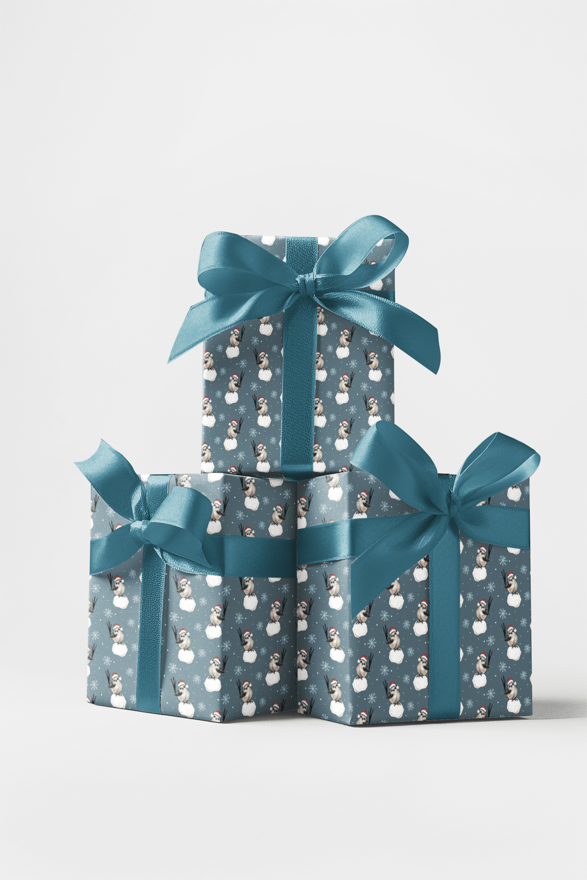 SantaSnowbird Wrapping Paper | Michelle Gilsey | Artist Corner - London Penny Gift Wrap