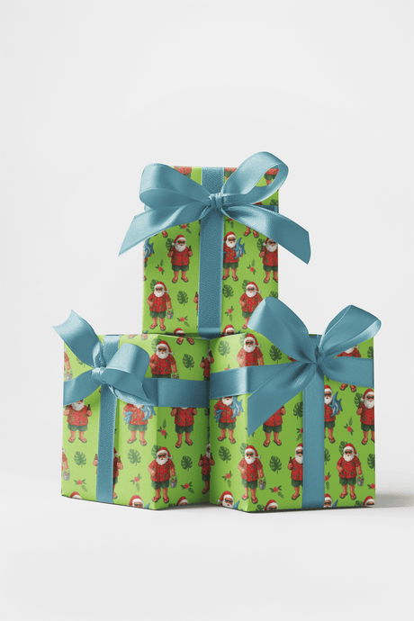 Santa’s Beach Break - London Penny Gift Wrap