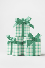 Gingham Gala Mint - London Penny Gift Wrap