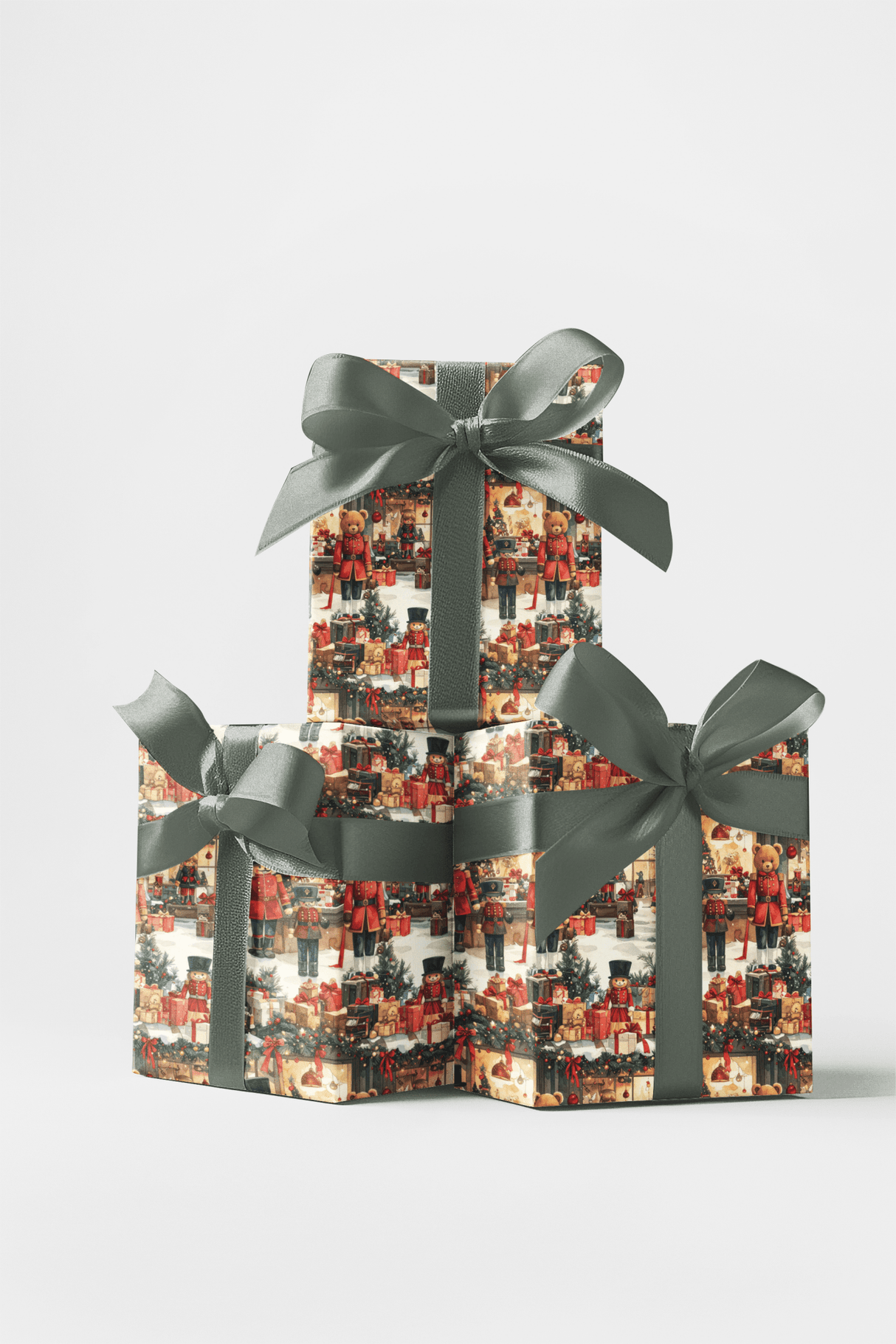LIMITED TIME | Toy Soldier & Teddy Parade Wrapping Paper - London Penny Gift Wrap